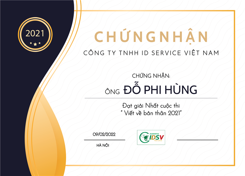 Bài viết giải nhất cuộc thi IDSV Story 