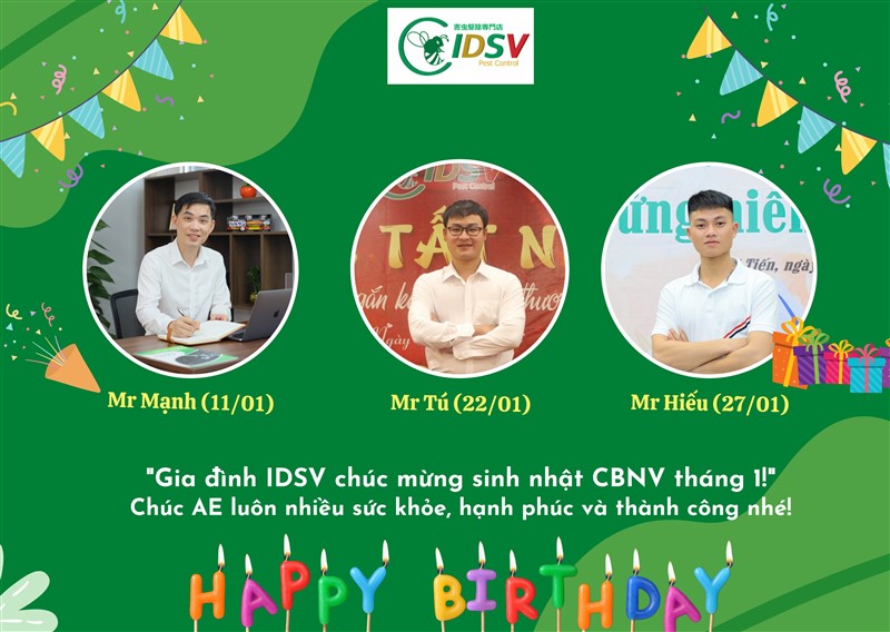Nhật ký - IDSV Chúc mừng sinh nhật tháng 1